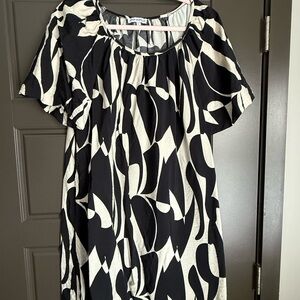 Sara Michelle Black and White Patterned Dress